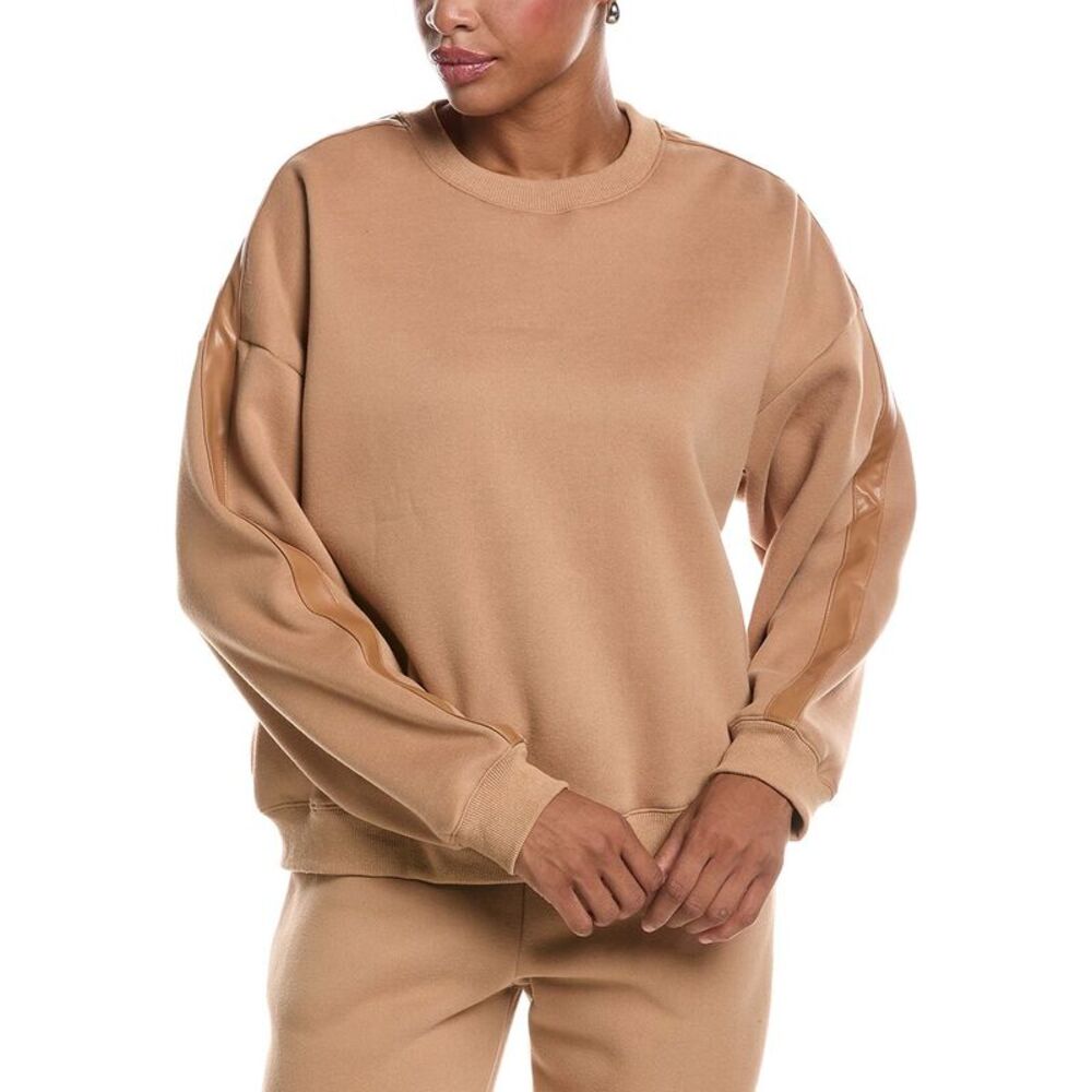 Knit Riot Womens  Stride Track Sweatshirt, Brown